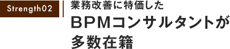 strength02 業務改革に特化したBPMコンサルタントが多数在籍